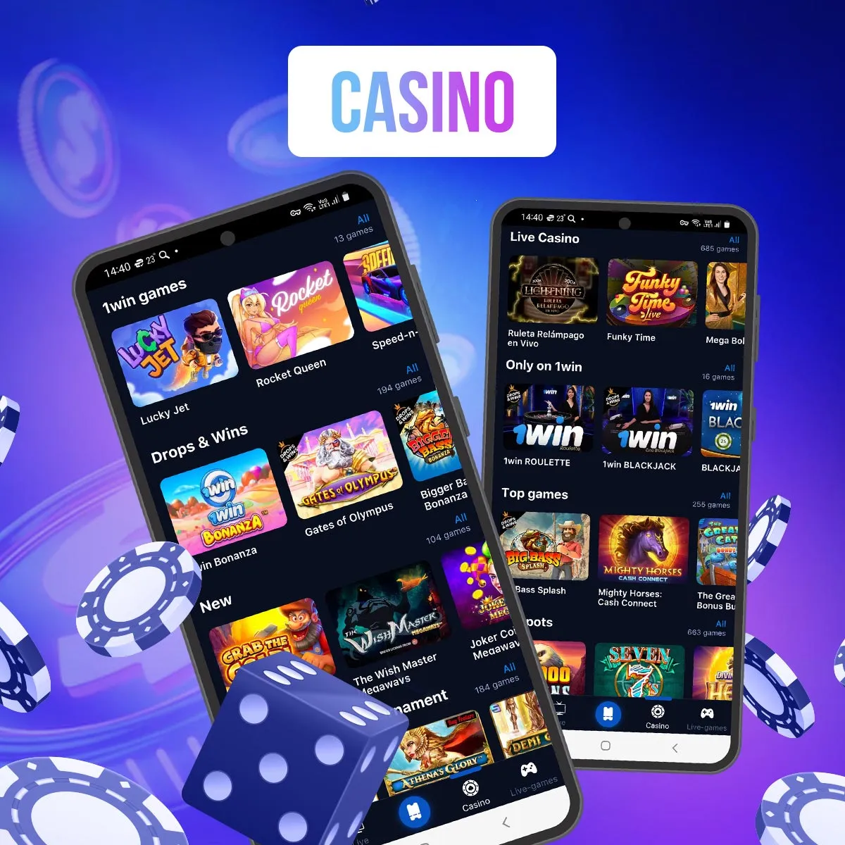 El mejor casino y buenos bonos en 1win aplicación móvil