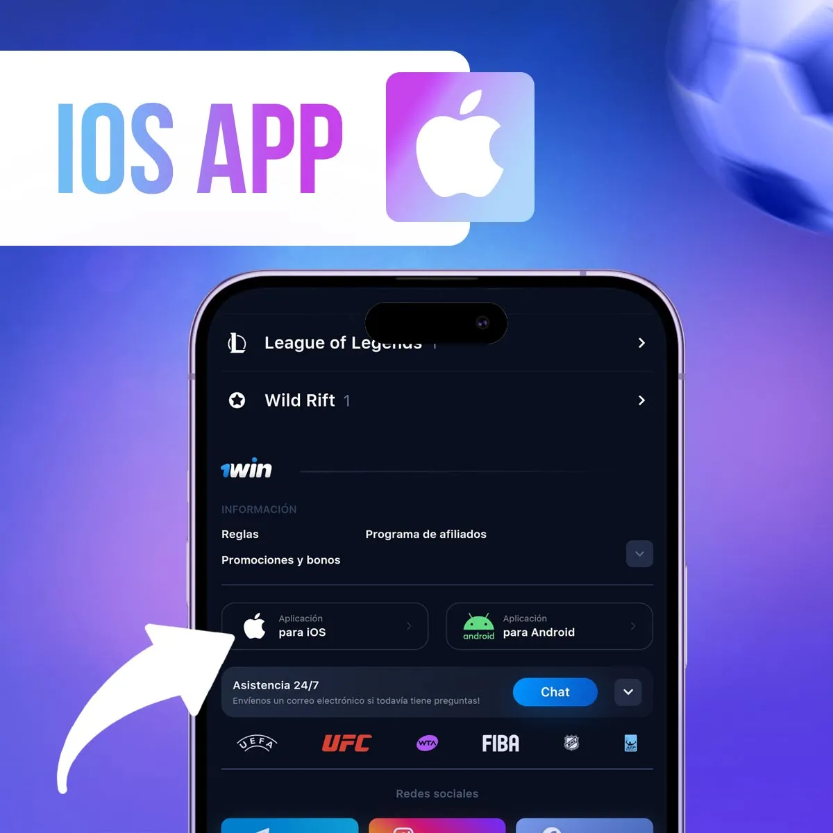 Instrucciones paso a paso para descargar la app móvil de 1win para iOS