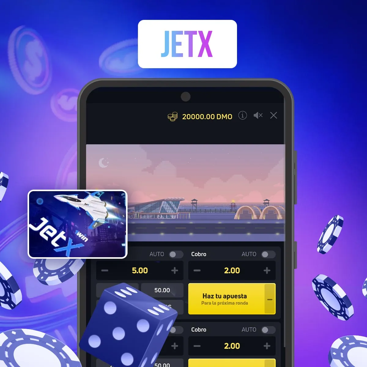 Jugar JetX casino en línea en 1win aplicación móvil