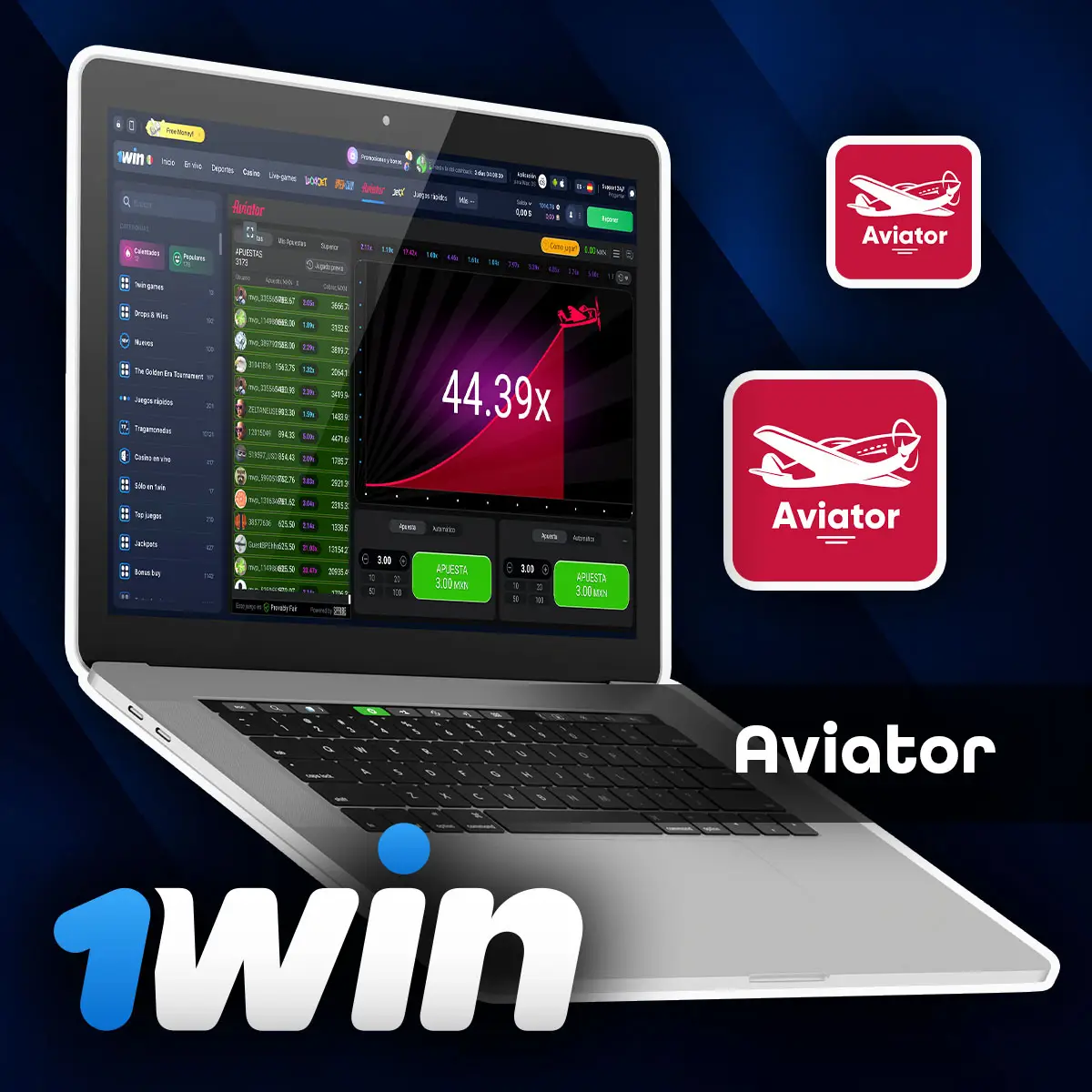 Cómo jugar a Aviator en la aplicación móvil 1win