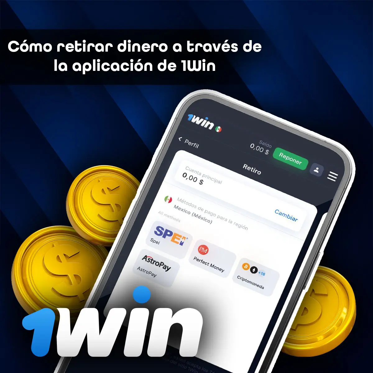 ¿Cómo puedo retirar dinero de mi cuenta 1win?