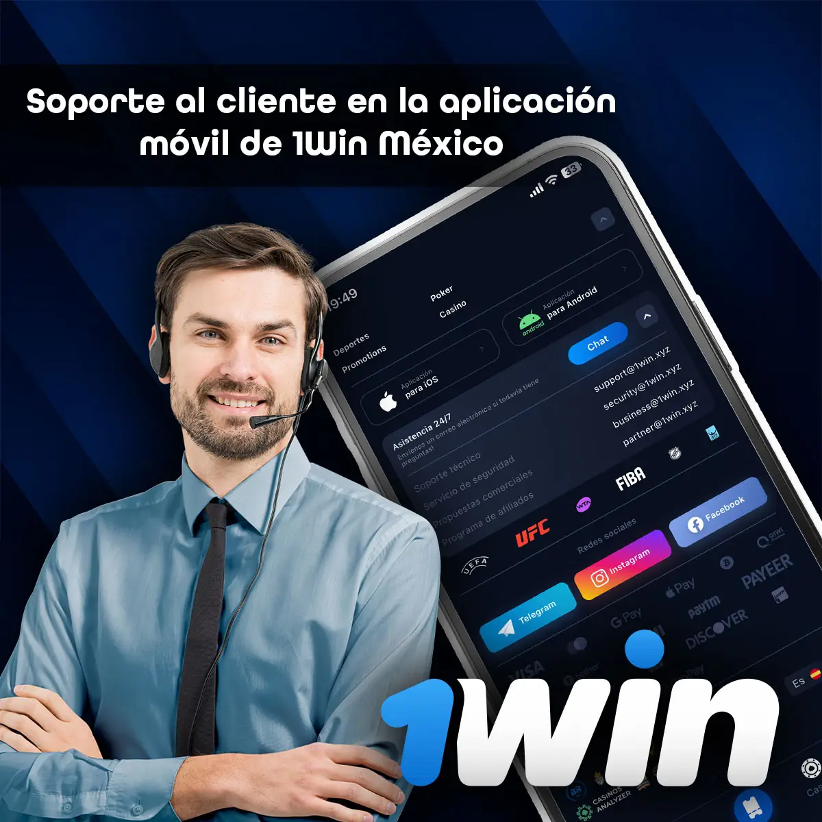 Soporte cliente 1Win México