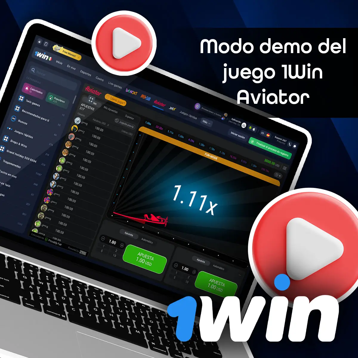 La versión demo de Aviator