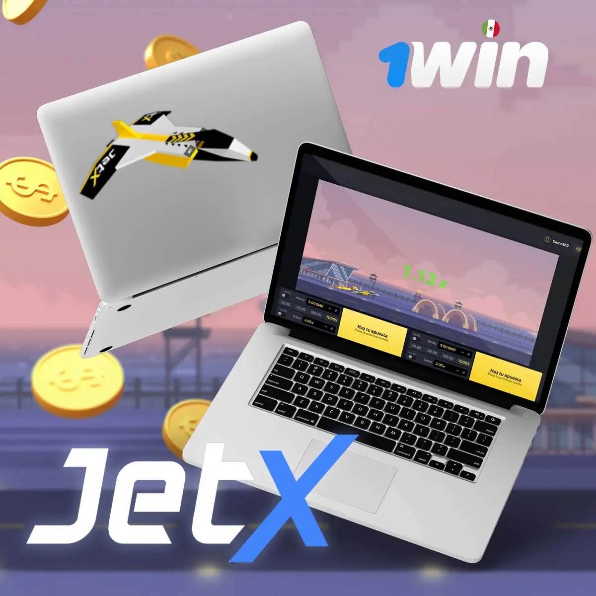 ¿Existe alguna opción para utilizar el modo de demostración de JetX en el sitio web de 1Win?