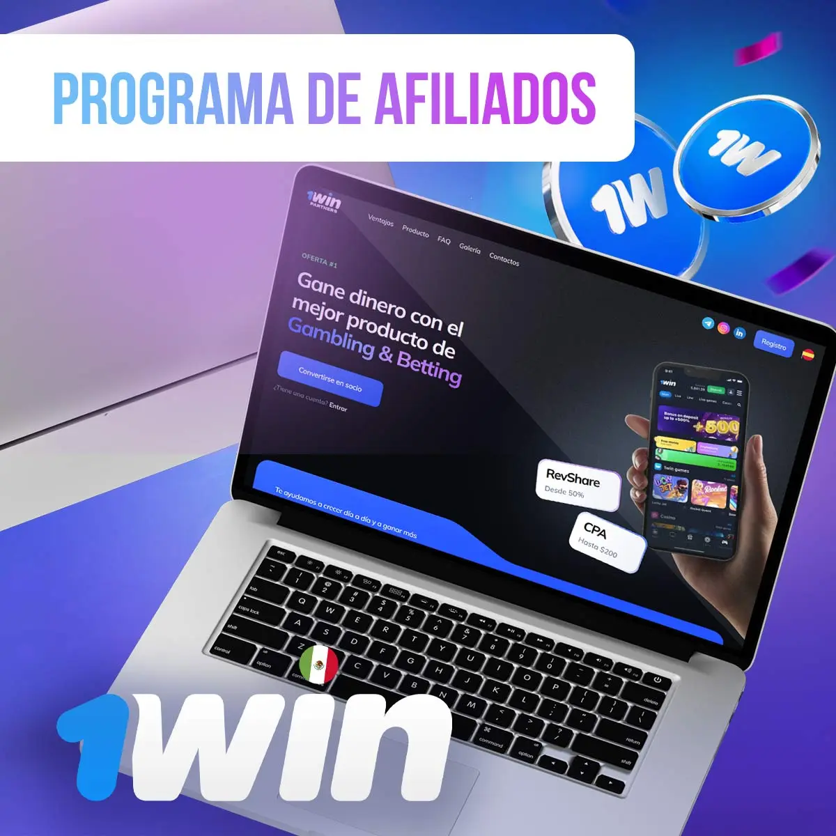 El programa de afiliados de 1win México ofrece una serie de ventajas
