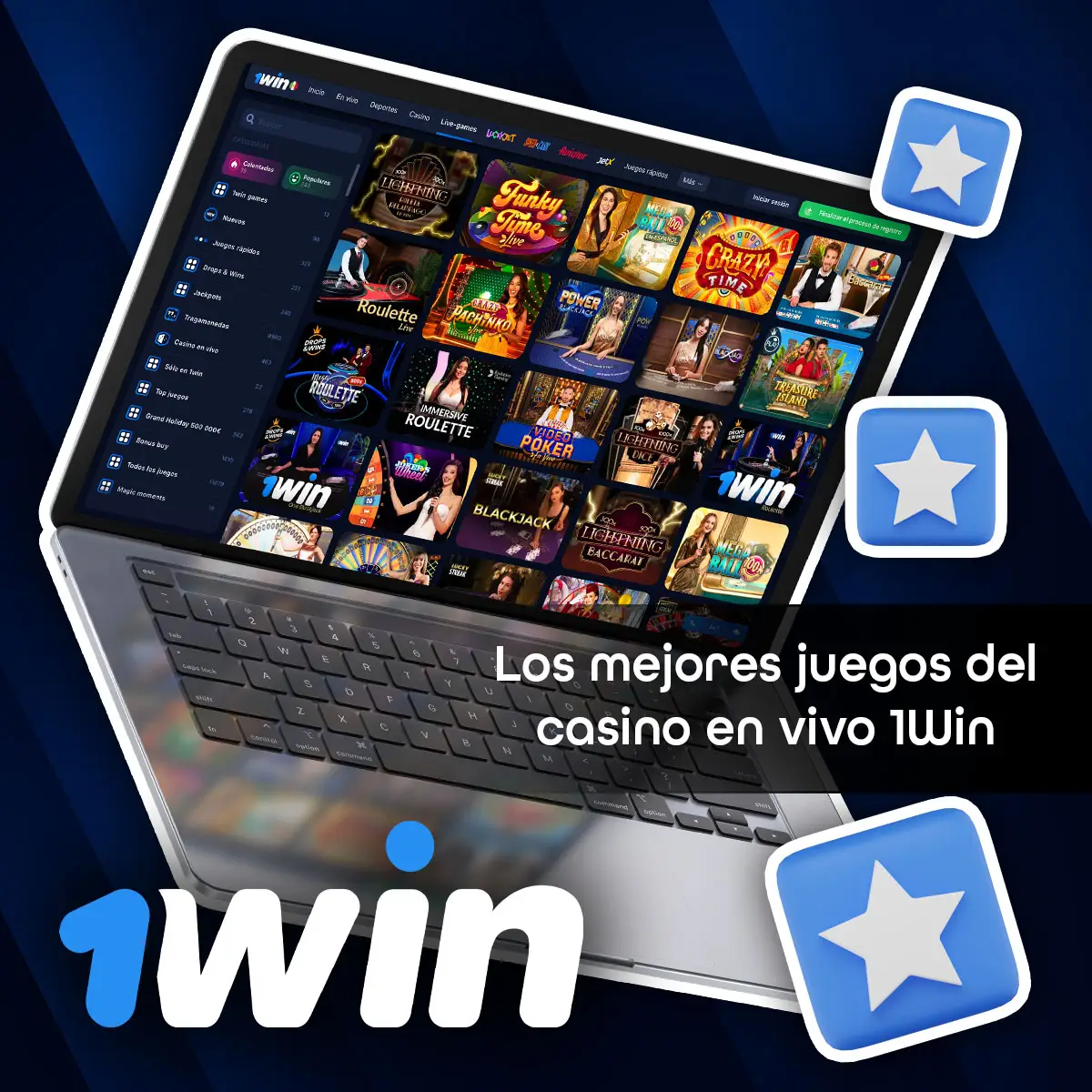 Visión general de los juegos populares de casino en vivo de 1Win