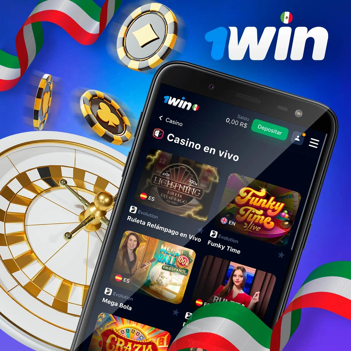 1Win ofrece una gran selección de juegos de casino en vivo